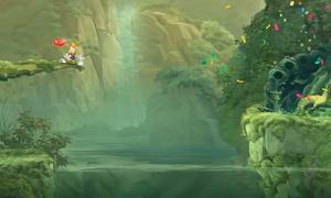 Some areas feature waterfalls and murky waters.