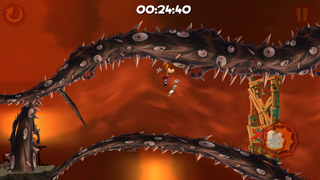 The player has to punch the wooden wall in the air.