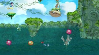 The levels now contain underwater sections, as Rayman now has the ability to swim underwater.
