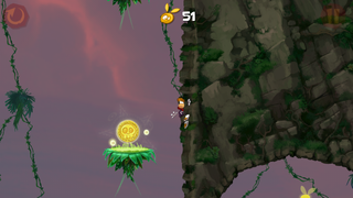 A Skull Coin which can only be reached with a well timed jump.