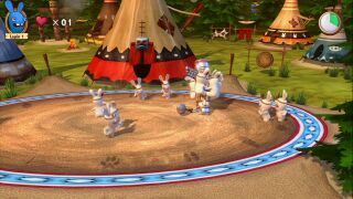 Rabbids piled up together.