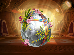 A silver Maneki-Neggo ready for hatching.