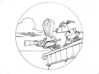 Concept art of Razorbeard and the Spyglass Pirate.