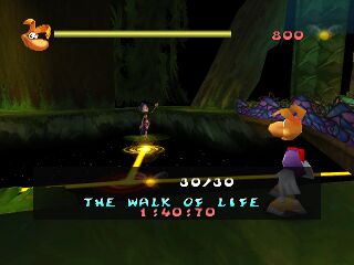 The Spiral Doors leading to the Walk of Life and the Walk of Power are yellow in the PlayStation version of Rayman 2.