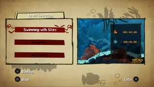 The level selection menu, from the Sea of Serendipity/Angsty Abyss Ghost Mode world