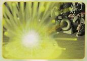 The destruction of the Heart of the World by the Robo-Pirates, as depicted in the manual for the Japanese version of Rayman Revolution.