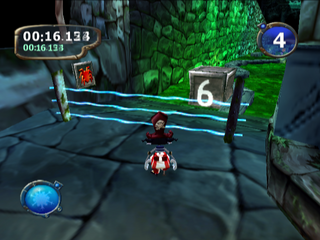 Electric beams in Dark Sewer in Rayman Arena.