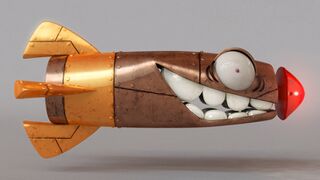 A 3D model of a live missile created for the trailer