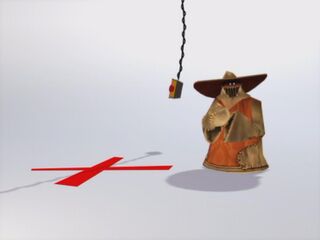 A Hoodmonger in one of the Wanna Kick Rayman vignettes.