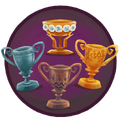 The "Legendary" trophy, which depicts all four of the game's cups.