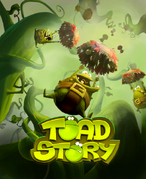 Parachutist toads on the painting for Toad Story