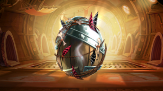 A silver Surprise Eggs-Hell Egg ready for hatching.