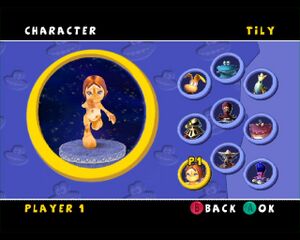 The default skin for Tily in the Gamecube version of Rayman Arena.