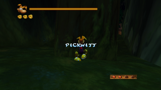 In the first section of the Echoing Caves, walk against the big tree near the crevasse.