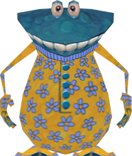 Globox in an alternative skin in Rayman M (unused).