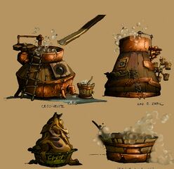 Concept art depicting the Hoodlums' washing-machine