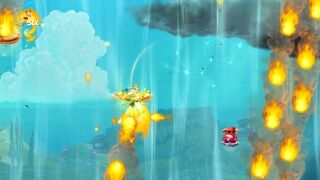 A wall of raining fireballs.