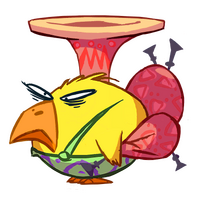 Blowing bird