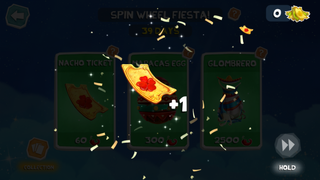 A Nacho Ticket being obtained from the Spin Wheel Fiesta! Event menu.