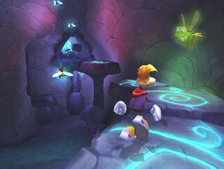 Rayman and Murfy in the fourth section