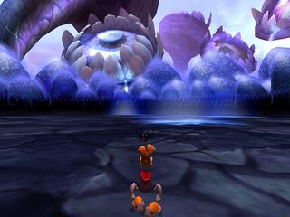 Rayman faces André for the last time.
