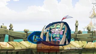 A cage Darktoon holding a nymph in its jaws in Port 'O Panic