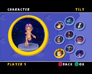 The first alternate skin for Tily in the Gamecube version of Rayman Arena.