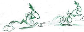 Concept art of the Grand Minimus for Rayman M