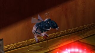 A glitched, blue-headed Ugly in the Bog of Murk.