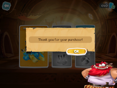 The Captain thanking the player for their purchase.