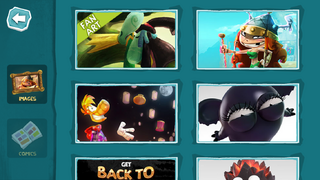 The artwork section of the Rayman Channel.