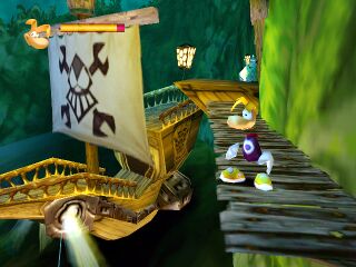 Uglette is oddly enough shown to be blue in early promotional screenshots, or may have been replaced by Globox.