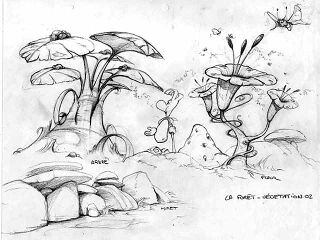 Concept art of Clearleaf Forest vegetation.