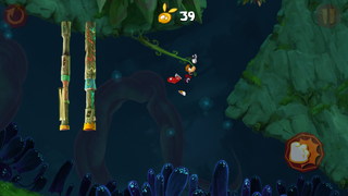 Rayman about to jump.