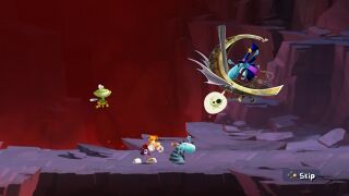 The Dark Teensy shouting angrily at the player, Murfy and the girl Teensie.