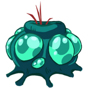 Detailed view of a sea anemone bulb in Rayman Origins