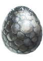 A silver egg.