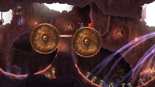 An explosive bulb from Moseying the Mountain, which is used to make a platform rotate.