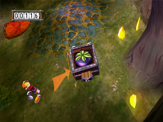 Rayman could shoot the object.