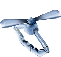 Detailed view of a flying hook.