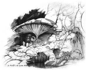 Concept art of the introduction scene