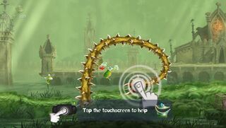 The player can tap on the touch screen to control Murfy.