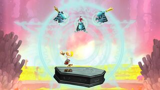 The level complete screen where the nymph cutscene was originally shown.