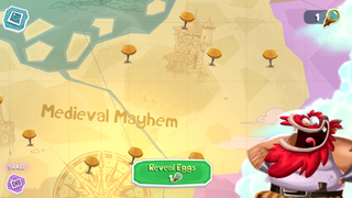 Multiple drawing pins in Medieval Mayhem.