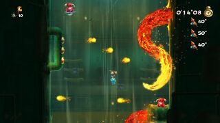 Rayman must avoid Red Minotaurs and lavaroots.