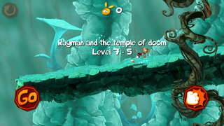 The start of the level Rayman and the temple of doom.