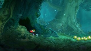 The entire level Enchanted Forest takes place in the Enchanted Forest environment. Note the previously mentioned small pink flower buds.