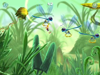 Three dragonflies