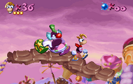 A big clown about to hit the ground