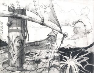 Concept art of the ship.